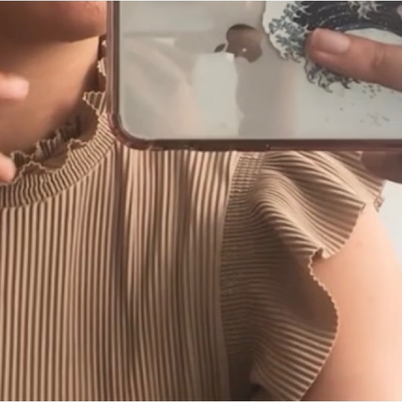 Zara - Pleated Top with Ruffles - Picture 7 of 8